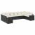 Set canapele de grădină cu perne, 10 piese, negru, poliratan GartenMobel Dekor