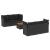 Set canapele de grădină cu perne, 7 piese, negru, poliratan GartenMobel Dekor