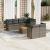 Set canapele de grădină cu perne, 8 piese, gri, poliratan GartenMobel Dekor