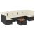 Set mobilier de grădină cu perne, 8 piese, negru, poliratan GartenMobel Dekor