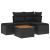 Set mobilier de grădină cu perne, 5 piese, negru, poliratan GartenMobel Dekor