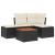 Set mobilier de grădină cu perne, 5 piese, negru, poliratan GartenMobel Dekor