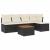 Set mobilier de grădină cu perne, 6 piese, negru, poliratan GartenMobel Dekor