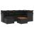 Set canapele de grădină cu perne, 7 piese, negru, poliratan GartenMobel Dekor