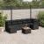 Set mobilier de grădină cu perne, 8 piese, negru, poliratan GartenMobel Dekor