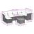 Set mobilier de grădină cu perne, 8 piese, negru, poliratan GartenMobel Dekor