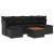 Set canapele de grădină cu perne, 7 piese, negru, poliratan GartenMobel Dekor