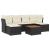 Set canapele de grădină cu perne, 7 piese, negru, poliratan GartenMobel Dekor