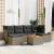 Set canapele de grădină, 7 piese, cu perne, gri, poliratan GartenMobel Dekor
