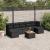 Set mobilier de grădină cu perne, 8 piese, negru, poliratan GartenMobel Dekor