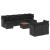 Set canapele de grădină cu perne, 10 piese, negru, poliratan GartenMobel Dekor