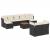 Set canapele de grădină cu perne, 10 piese, negru, poliratan GartenMobel Dekor