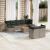 Set mobilier de grădină cu perne, 10 piese, gri, poliratan GartenMobel Dekor