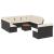 Set canapele de grădină, 12 piese, cu perne, negru, poliratan GartenMobel Dekor
