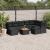 Set canapele de grădină cu perne, 10 piese, negru, poliratan GartenMobel Dekor