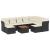 Set canapele de grădină cu perne, 10 piese, negru, poliratan GartenMobel Dekor