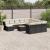 Set mobilier de grădină cu perne, 13 piese, negru, poliratan GartenMobel Dekor