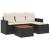 Set mobilier de grădină cu perne, 5 piese, negru, poliratan GartenMobel Dekor