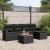 Set mobilier de grădină cu perne, 6 piese, negru, poliratan GartenMobel Dekor
