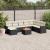 Set mobilier de grădină cu perne, 9 piese, negru, poliratan GartenMobel Dekor