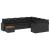 Set canapele de grădină cu perne, 10 piese, negru, poliratan GartenMobel Dekor