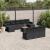 Set canapele de grădină cu perne, 11 piese, negru, poliratan GartenMobel Dekor