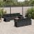 Set canapele de grădină cu perne, 11 piese, negru, poliratan GartenMobel Dekor