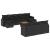 Set canapele de grădină cu perne, 11 piese, negru, poliratan GartenMobel Dekor