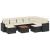 Set canapele de grădină cu perne, 10 piese, negru, poliratan GartenMobel Dekor
