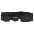 Set canapele de grădină cu perne, 11 piese, negru, poliratan GartenMobel Dekor