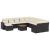 Set canapele de grădină, 12 piese, cu perne, negru, poliratan GartenMobel Dekor