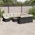 Set mobilier de grădină cu perne, 13 piese, negru, poliratan GartenMobel Dekor