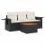 Set mobilier de grădină cu perne, 4 piese, negru, poliratan GartenMobel Dekor
