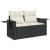 Set mobilier de grădină cu perne, 4 piese, negru, poliratan GartenMobel Dekor
