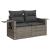 Set canapea de grădină cu perne, 4 piese, gri, poliratan GartenMobel Dekor