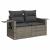 Set canapele de grădină, 7 piese, cu perne, gri, poliratan GartenMobel Dekor