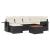 Set canapele de grădină cu perne, 7 piese, negru, poliratan GartenMobel Dekor