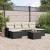 Set canapele de grădină cu perne, 7 piese, negru, poliratan GartenMobel Dekor