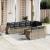 Set canapele de grădină, 9 piese, cu perne, gri, poliratan GartenMobel Dekor