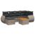 Set canapele de grădină, 7 piese, cu perne, gri, poliratan GartenMobel Dekor