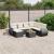 Set mobilier de grădină cu perne, 8 piese, negru, poliratan GartenMobel Dekor