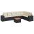 Set mobilier de grădină cu perne, 8 piese, negru, poliratan GartenMobel Dekor