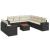 Set canapele de grădină cu perne, 10 piese, negru, poliratan GartenMobel Dekor