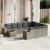 Set canapele de grădină cu perne, 11 piese, gri, poliratan GartenMobel Dekor