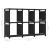 Raft expunere 6 cuburi negru 103x30x72,5 cm, material textil GartenMobel Dekor