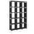 Raft expunere, 15 cuburi, negru, 103x30x175,5 cm, textil GartenMobel Dekor