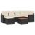 Set canapele de grădină cu perne, 7 piese, negru, poliratan GartenMobel Dekor