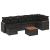 Set mobilier de grădină cu perne, 8 piese, negru, poliratan GartenMobel Dekor