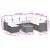 Set mobilier de grădină cu perne, 8 piese, negru, poliratan GartenMobel Dekor