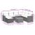 Set mobilier de grădină cu perne, 8 piese, negru, poliratan GartenMobel Dekor